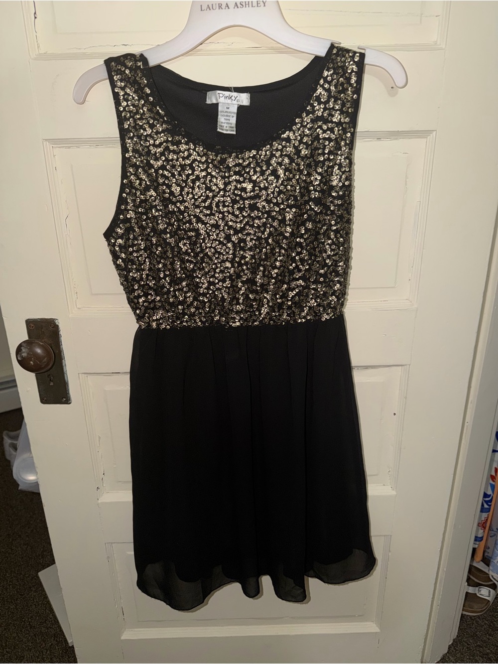 Black sequin dress